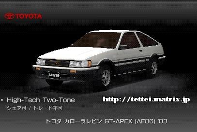 J[r GT-APEX (AE86) '83