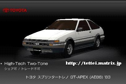 Xv^[gm GT-APEX (AE86) '83